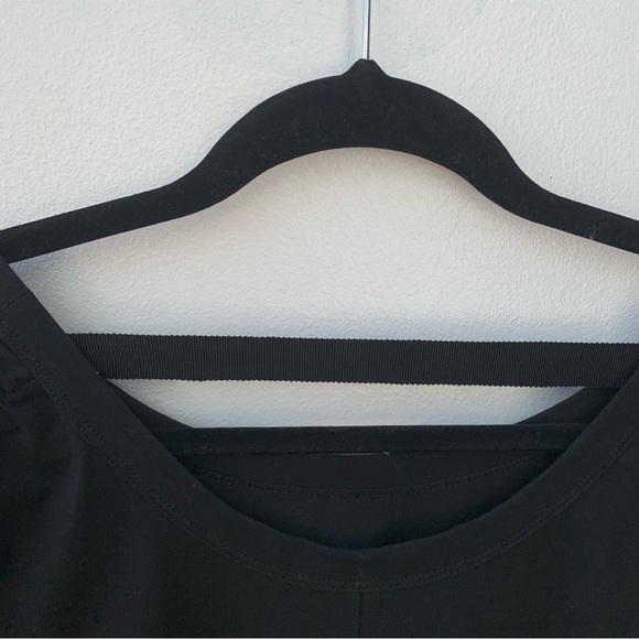 COS size Small Black T Shirt Shift Dress Short Sleeve Stretch Jersey Drop Back - Picture 8 of 10